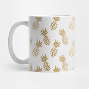 Gold Pineapple Pattern Mug